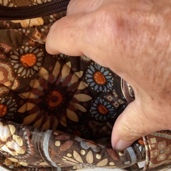 Vera Bradley Brown and Orange Crossbody Bag - Picture 14 of 15